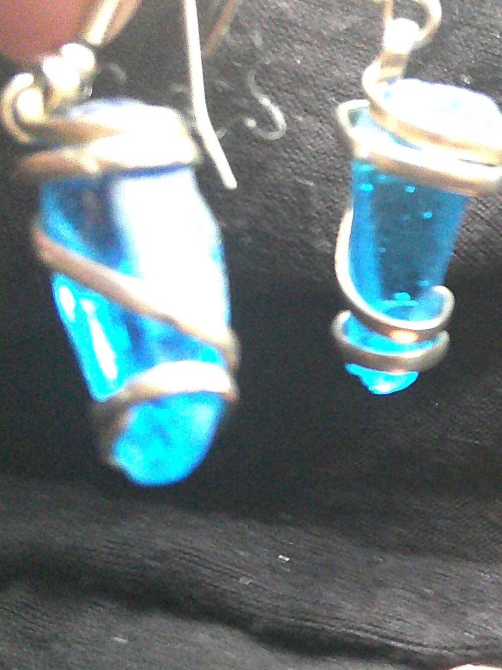 Blue Glass Earrings